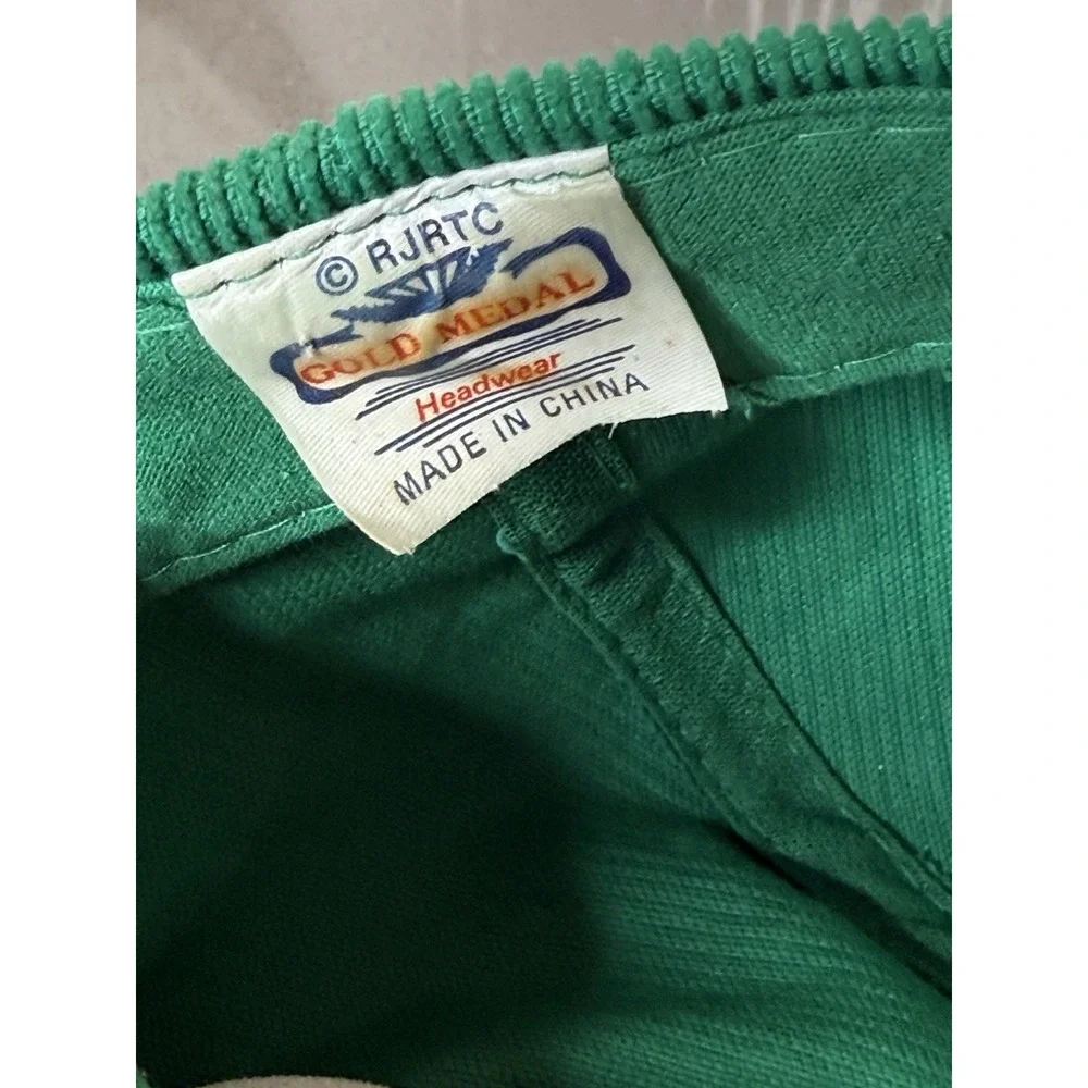 Vintage Salem Cigarettes Green Corduroy Snapback Hat Cap Promo 80-90s Gold Medal